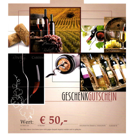 Geschenkgutschein - Wert: 50 Euro